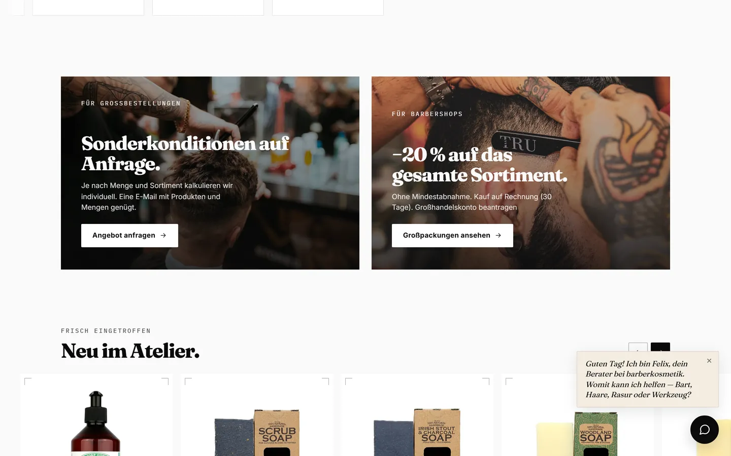 Barbershop pricing blocks