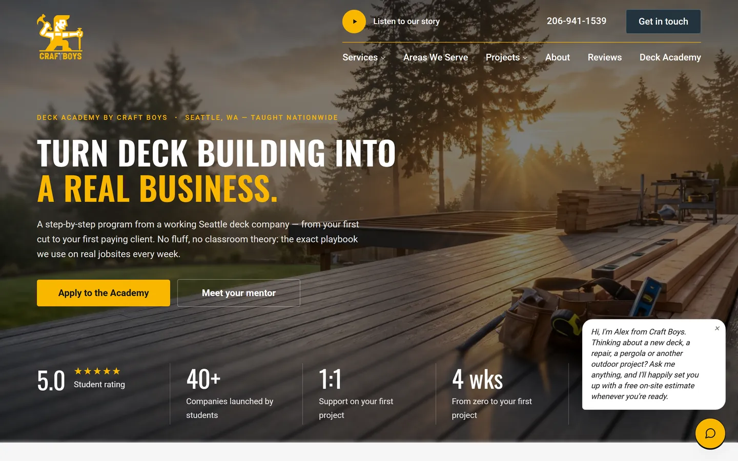 Deck Academy page on craft-boys.com