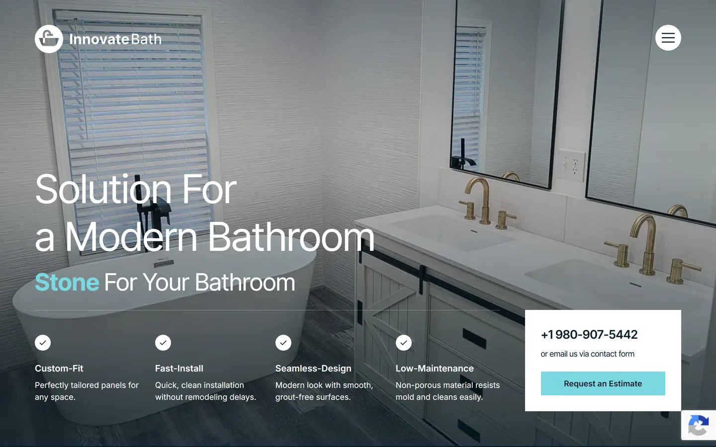 The Innovate Bath home page as it ships today