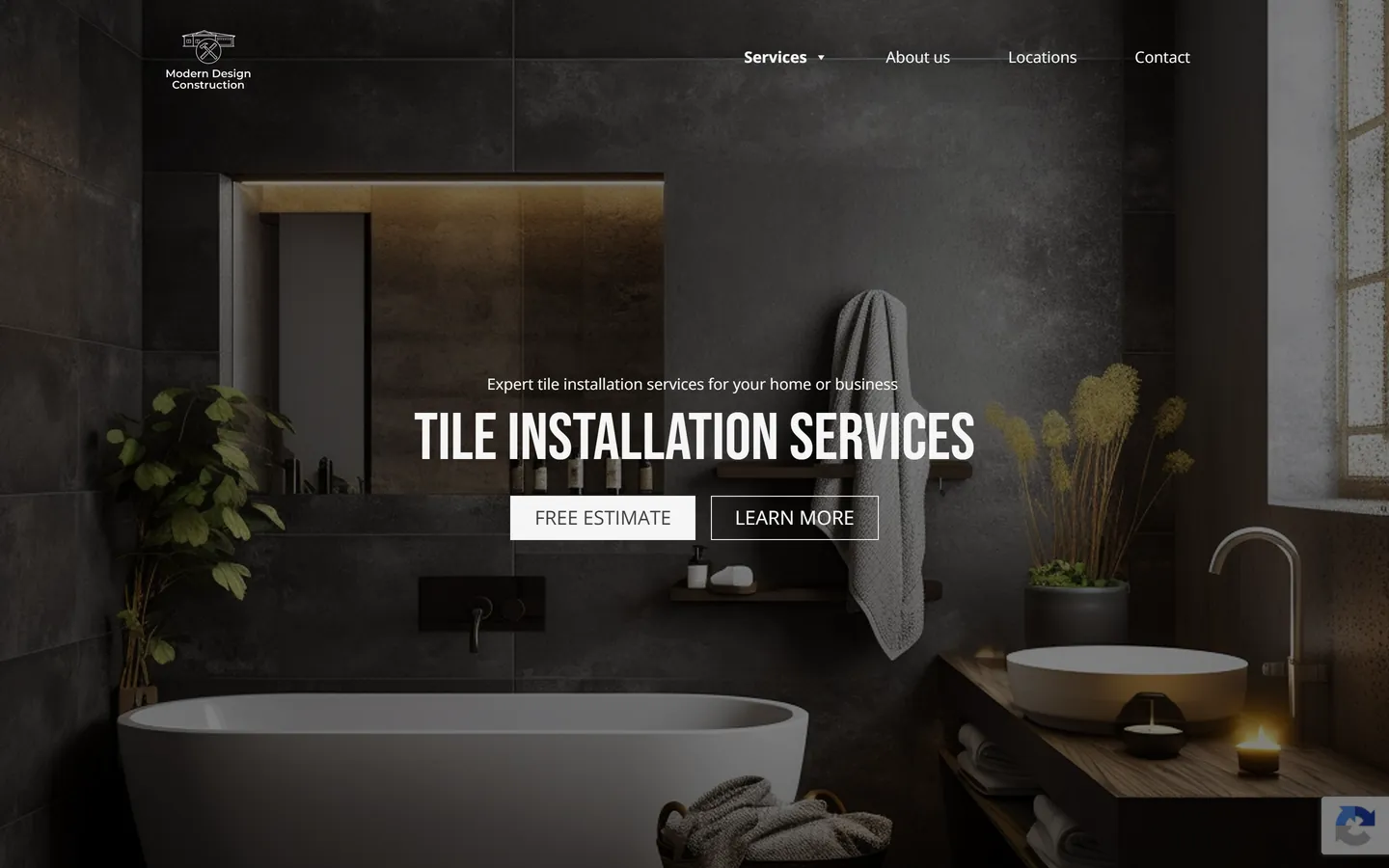 Tile installation services page