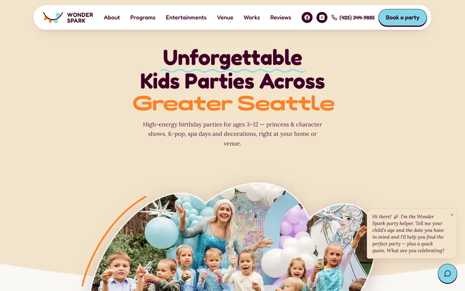 Wonder Spark website